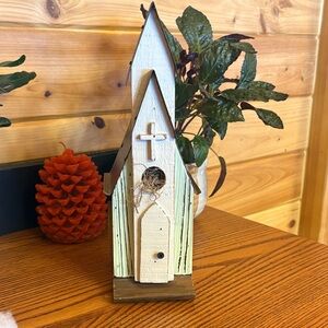 Southern Living At Home Bird Sanctuary Church Wood & Metal Birdhouse Decor